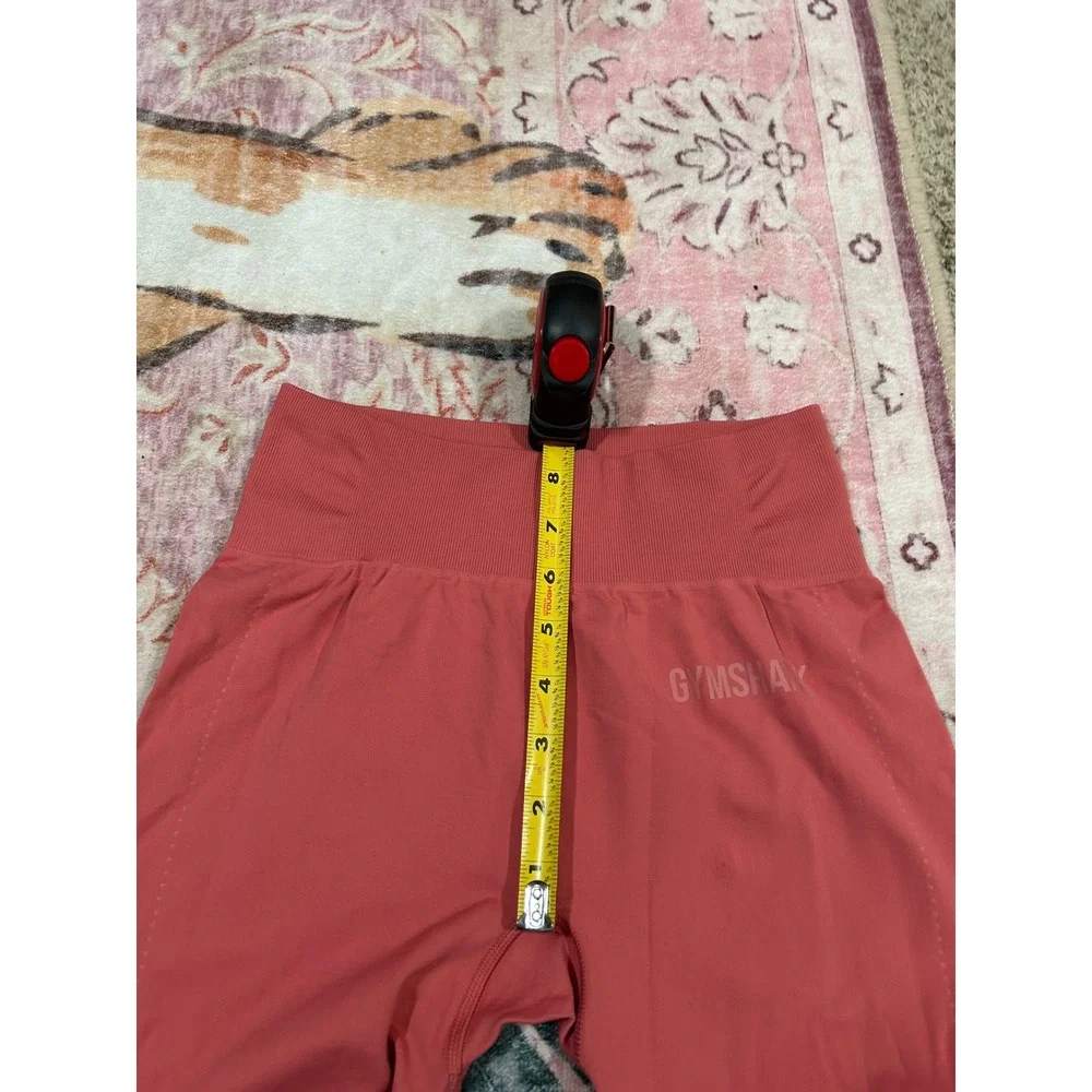 Gymshark Vital Seamless Leggings Coral Pink Orange Workout High Waist‎ Small